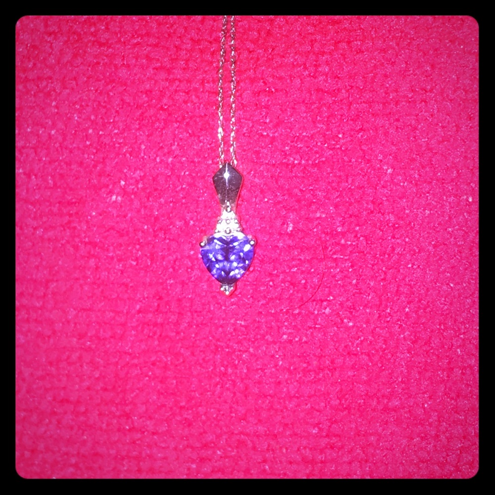 Sapphire heart necklace